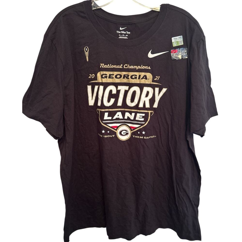NWT Georgia Bulldogs Nike 2021 National Champions T-Shirt Victory Lane Men’s XXL